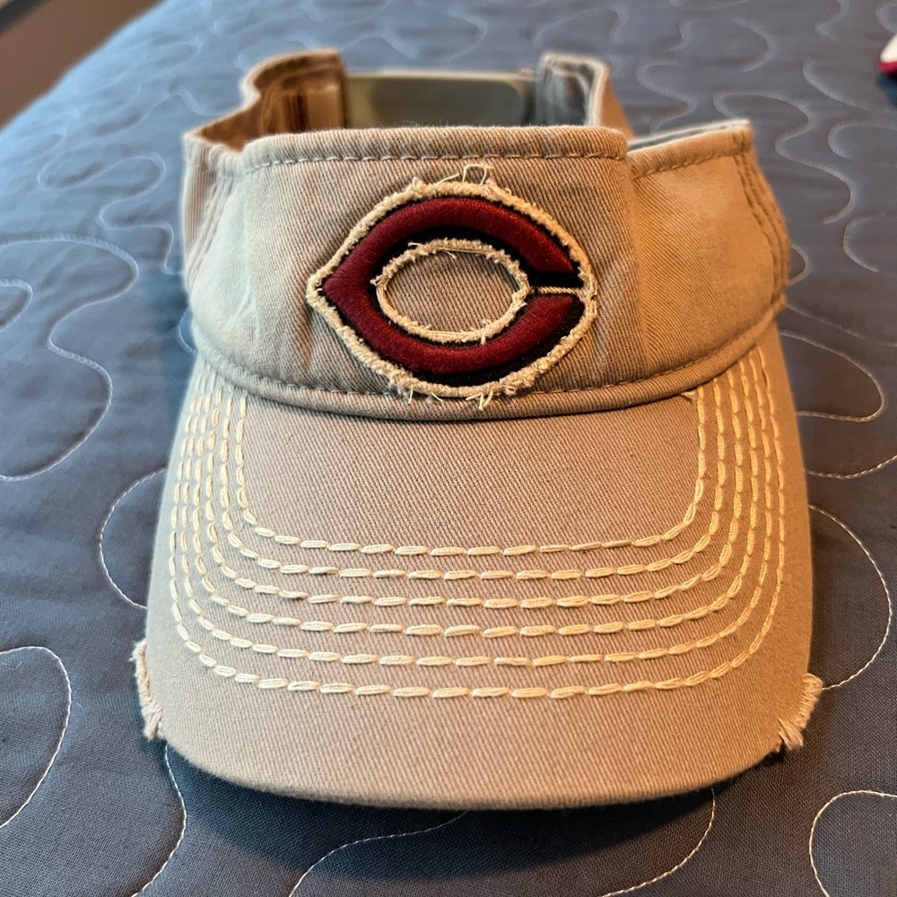 Cincinnati Reds distressed visor. 47 Brand. One size adjustable